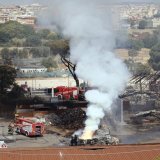 Une importante explosion dans une station-service à Rome a fait une trentaine de blessés. KEYSTONE/AP/Cecilia Fabiano